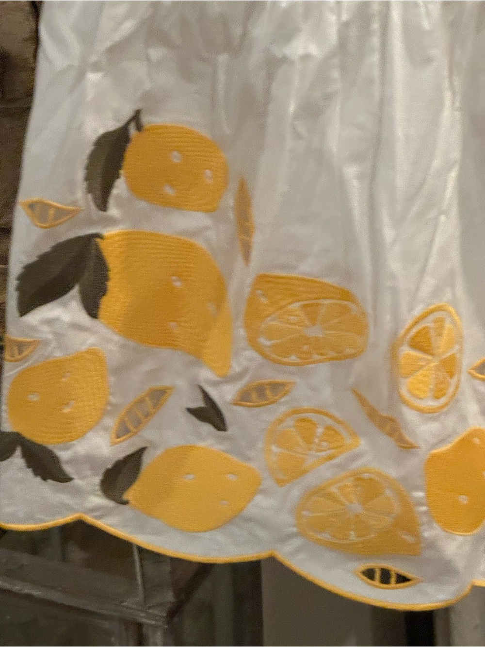 Anthropologie COREY LYNN CALTER Lemon Print Embroidered Destiny Dress NWOT - Picture 10 of 16